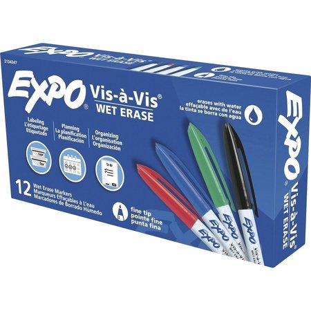 Expo Marker, Wet-Erase, , Fine Point, 12/DZ, AST PK SAN2134347